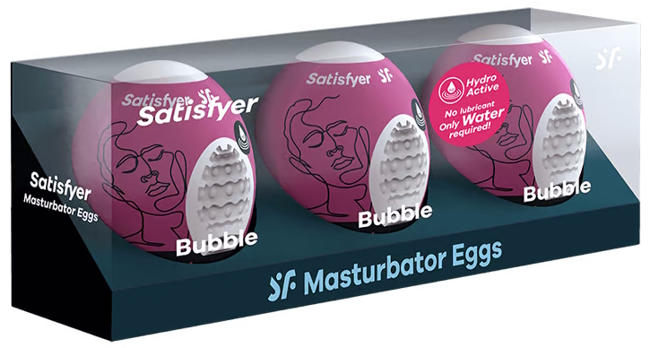 Набор яиц-мастурбаторов Satisfyer Masturbator Eggs Bubble 3 шт