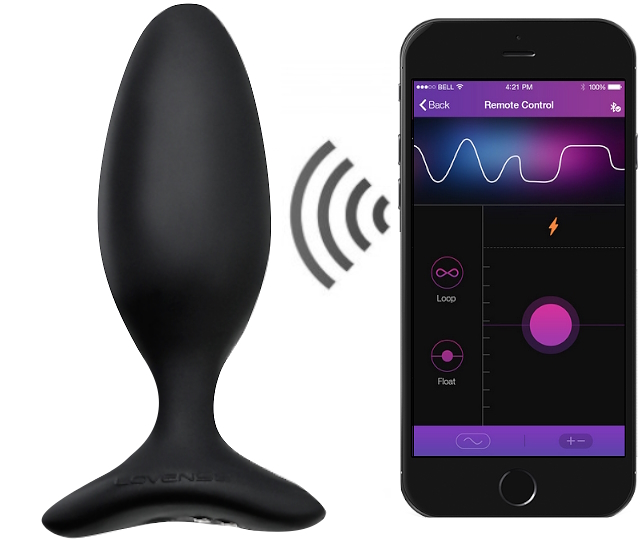 Анальная смарт-пробка Lovense Hush 2 М диаметр 4,4 см