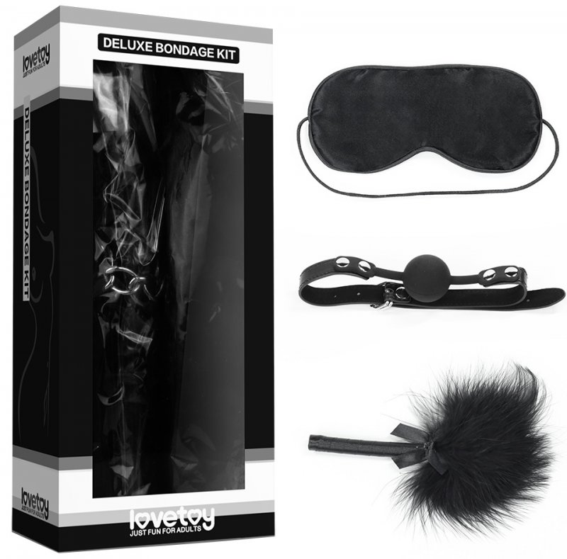 Набор для ролевых игр Deluxe Bondage Kit (маска, кляп, тиклер)