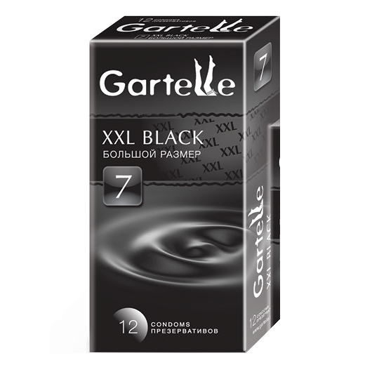 Презервативы Gartelle №7 XXL черные 12 шт