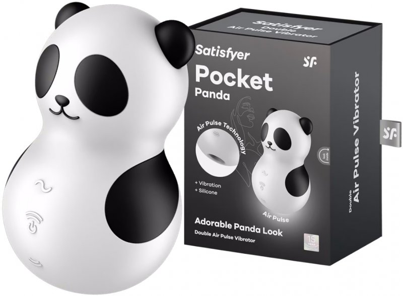 Вакуумно-волновой стимулятор клитора с вибрацией Satisfyer Pocket Panda