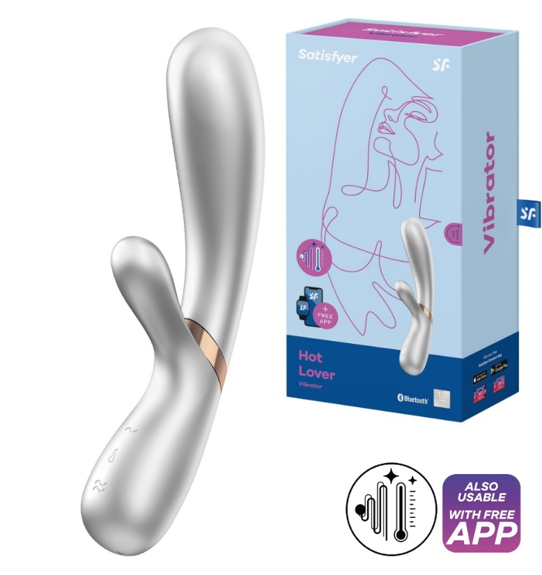 Смарт-вибратор с функцией нагрева Satisfyer Hot Lover серебристый