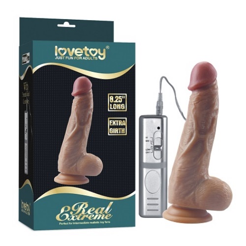 Реалистичный вибратор на присоске Real Extreme Extra Girth 17,5 см