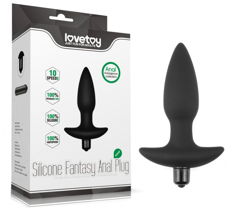 Анальная пробка с вибрацией Silicone Fantasy Anal Plug