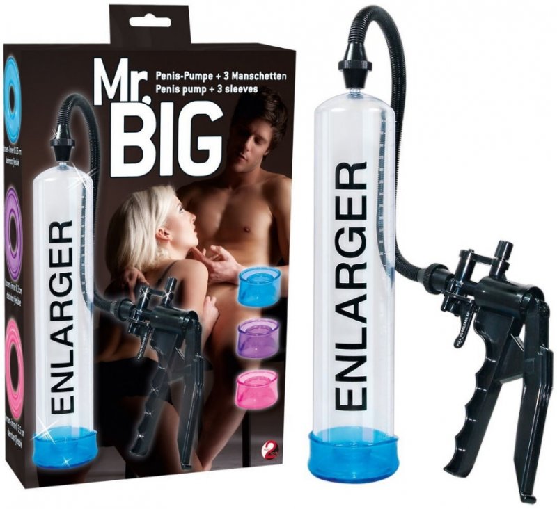 Вакуумная помпа для пениса со сменными насадками Mr Big Enlarger