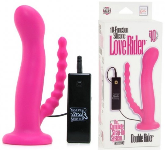 Насадка к трусикам 10-Function Silicone Love Rider Double Riders