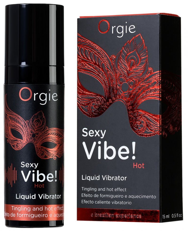 Разогревающий гель для интимного массажа Orgie Sexy Vibe Hot с вибрирующим эффектом 15 мл