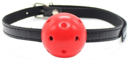 Кляп-шар красного цвета