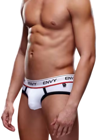 Мужские трусы-брифы на широкой резинке Envy белые S/M