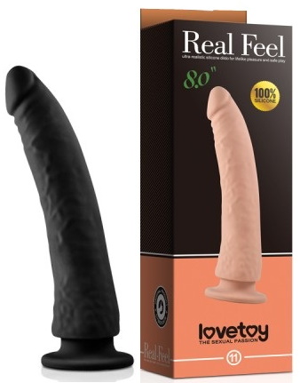 Черный фаллоимитатор Real Feel 20,3 см