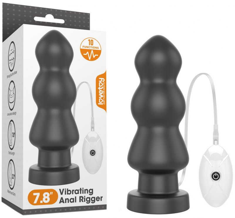 Большая анальная ёлочка с вибрацией King Sized Vibrating Anal Rigger 20 см