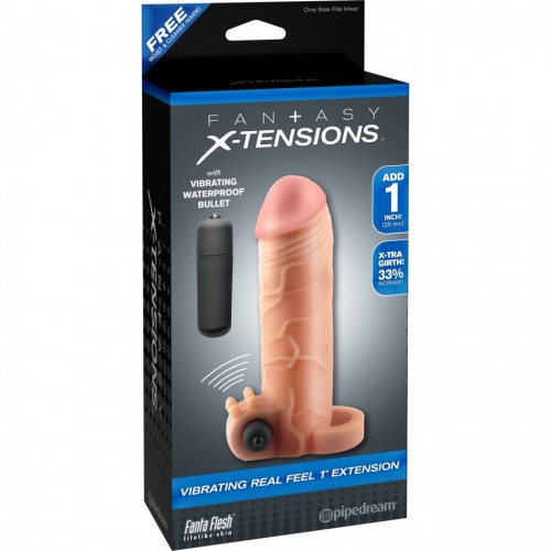 Удлиняющая насадка с вибрацией FX Vibrating Real Feel 1in Extension