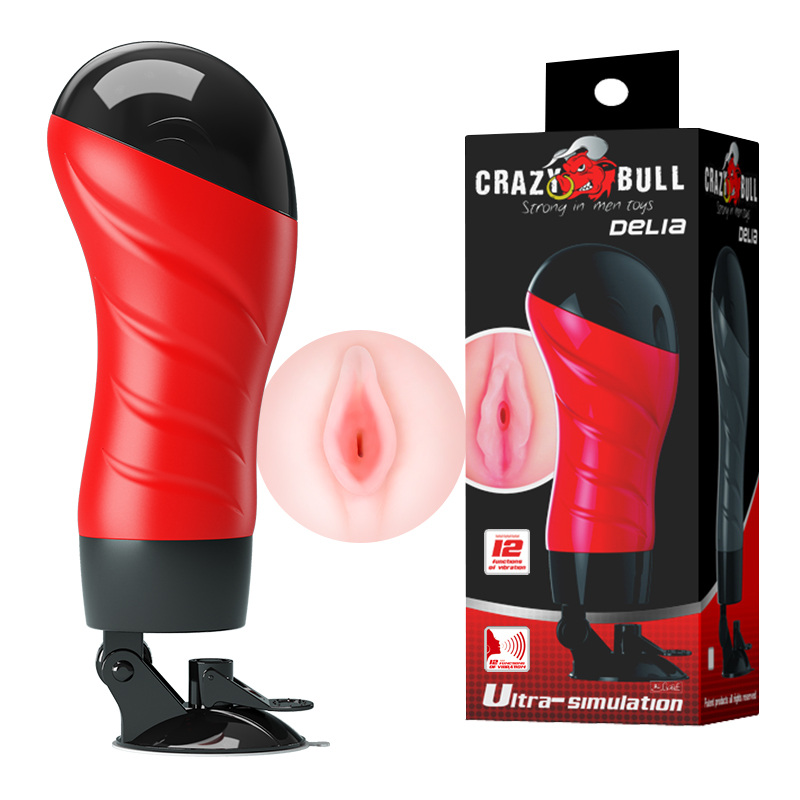 Вибромастурбатор с голосовым сопровождением Crazy Bull Delia на присоске