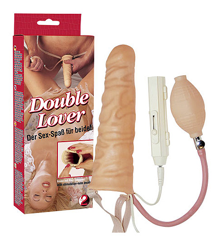 Фаллоимитатор полый с вибрацией Double Lover