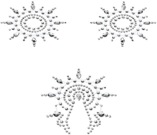 Пэстисы Breast and Pubic Jewelry белые Crystal Sticker