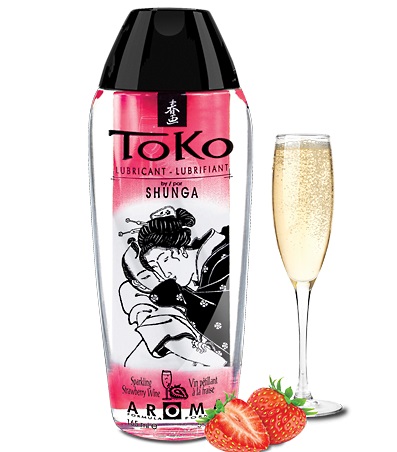 Любрикант на водной основе Shunga Toko Aroma Champagne/Strawberry клубника с шампанским 165 мл