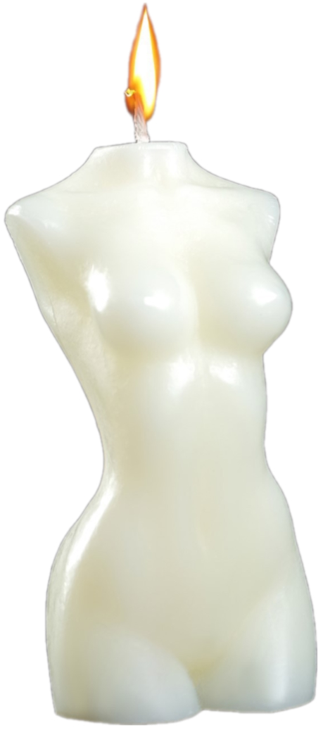 Белая фигурная свеча Женское Тело 9 см