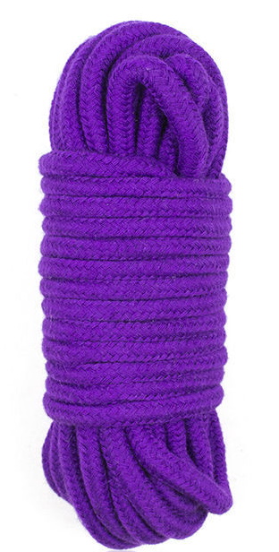 Хлопковая верёвка для бондажа фиолетовая 20 м