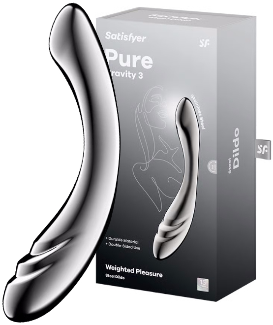 Двусторонний стальной стимулятор Satisfyer Pure Gravity 3