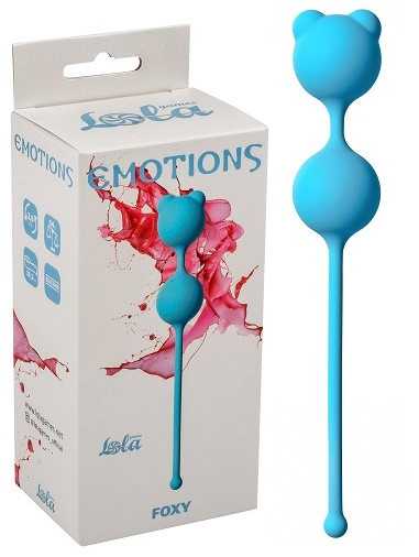 Голубые вагинальные шарики Emotions Foxy