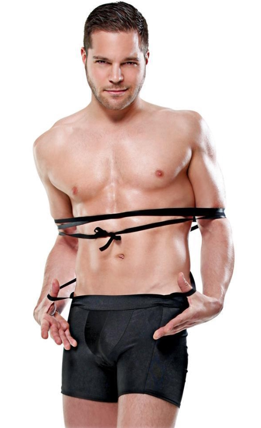 Мужские боксеры для узника Fetish Fantasy Tie Me Up S/M черные