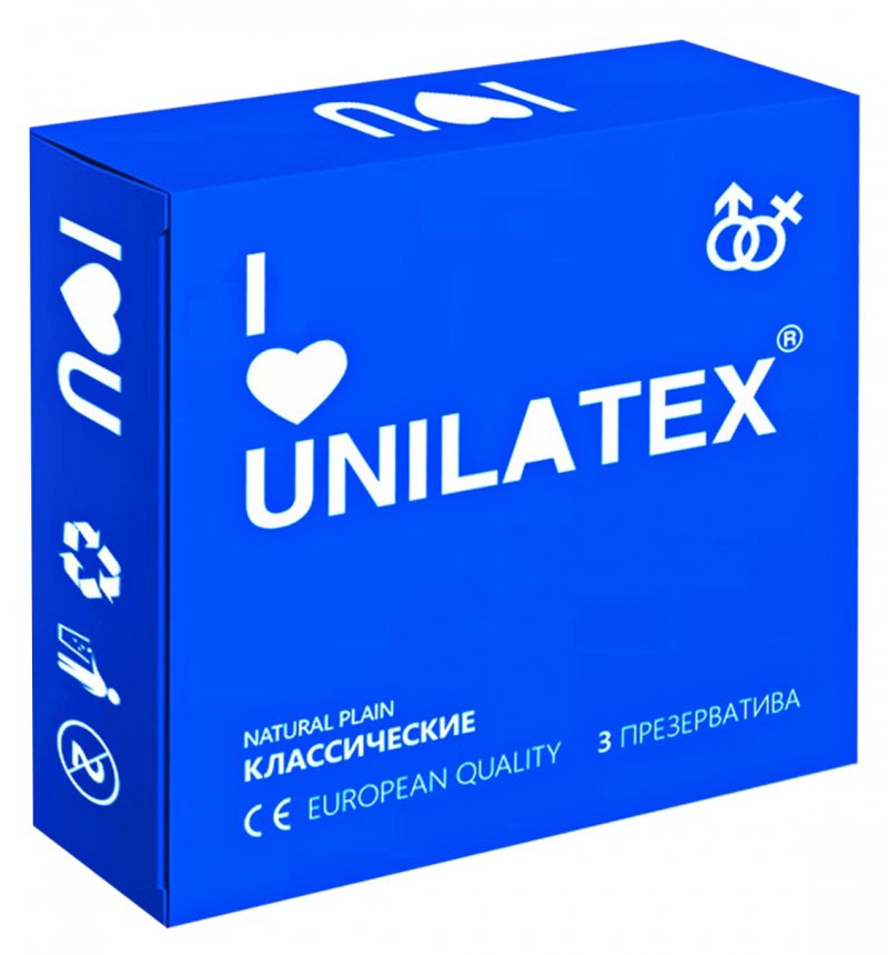 Классические презервативы Unilatex Natural Plain 3 шт