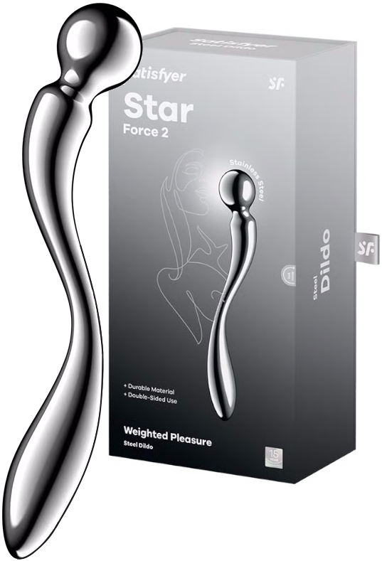 Двусторонний стальной стимулятор Satisfyer Star Force 2