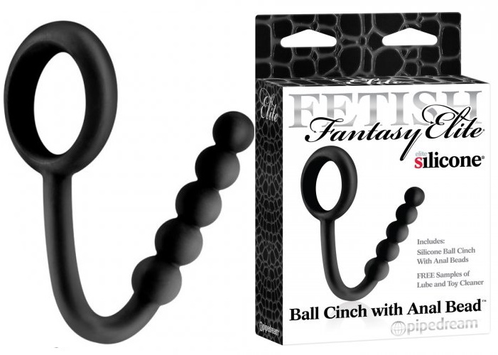 Анальная цепочка Ball Cinch With Anal Bead Black