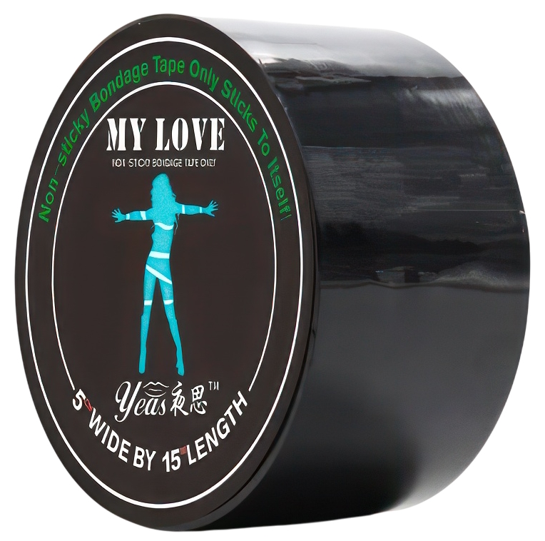 Черная бондажная лента My Love 15 м
