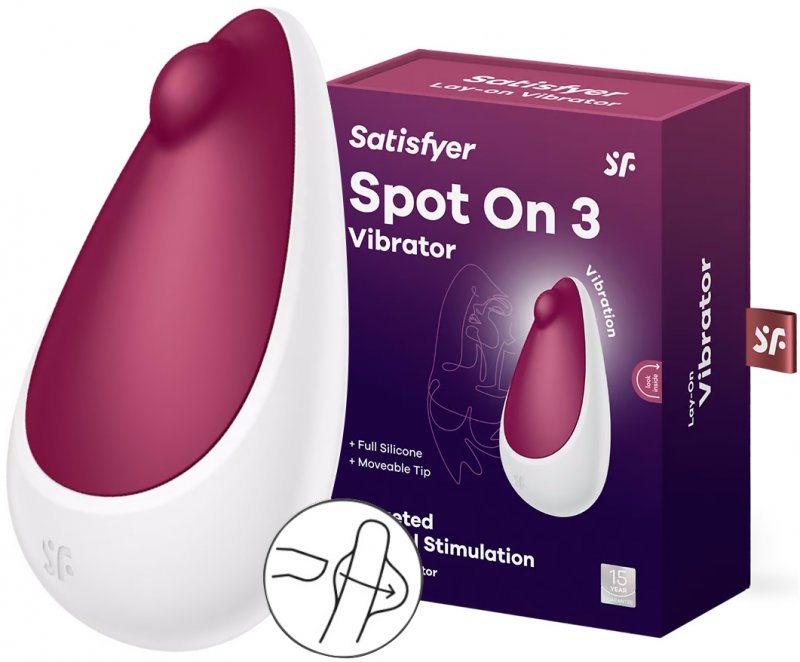Клиторальный вибромассажер с толчковым стимулятором Satisfyer Spot On 3 красный