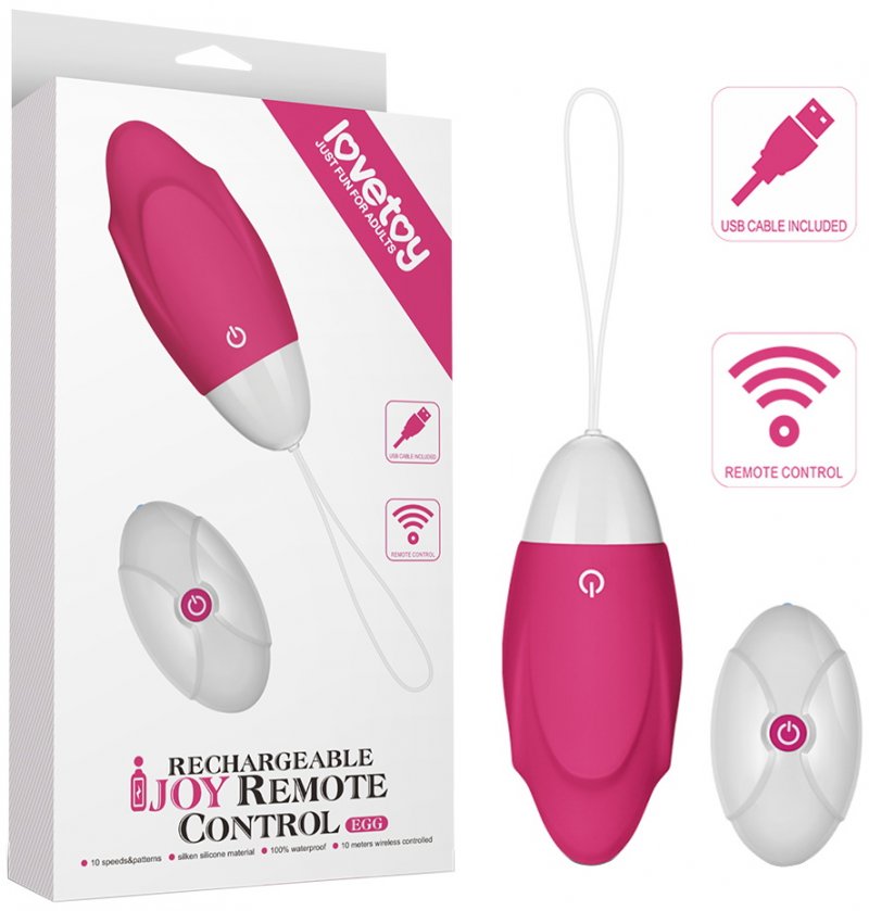 Рельефное виброяйцо с пультом дистанционного управления Ijoy Wireless Remote Control Rechargeable Egg