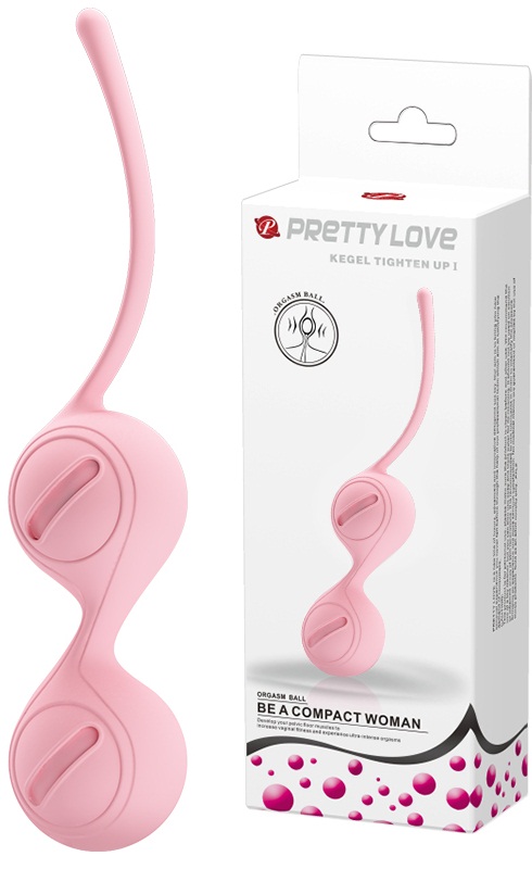 Вагинальные шарики со смещённым центром тяжести Pretty Love Kegel Tighten Up I розовые