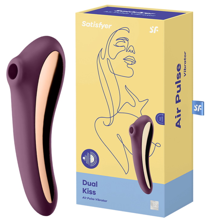 Вакуумно-волновой вибратор Satisfyer Dual Kiss фиолетовый ДЕФОРМИРОВАННАЯ УПАКОВКА