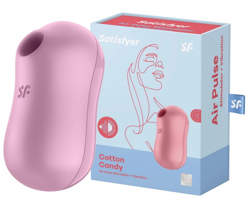 Вакуумно-волновой стимулятор клитора с вибрацией Satisfyer Cotton Candy