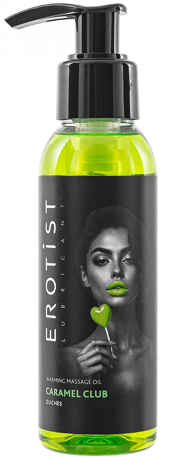 Разогревающее массажное масло Erotist Caramel Club со вкусом дюшеса 100 мл