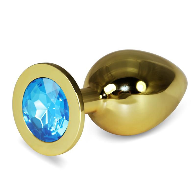 Анальное украшение Golden Plug Large голубой