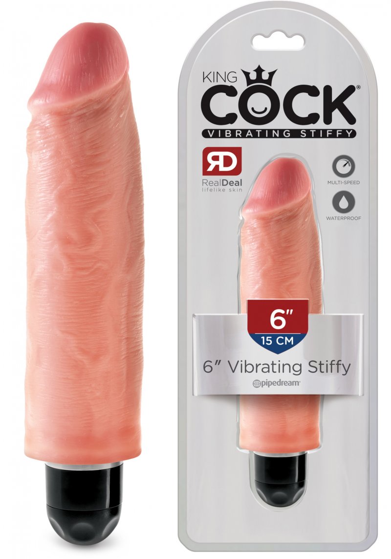 Реалистичный вибратор King Cock Vibrating Stiffy Light 18 см