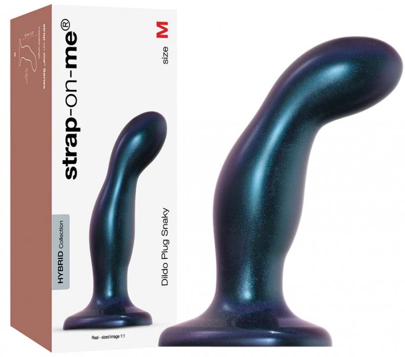 Фаллоимитатор Strap-On-Me Dildo Plug Snaky M синий 17 см 