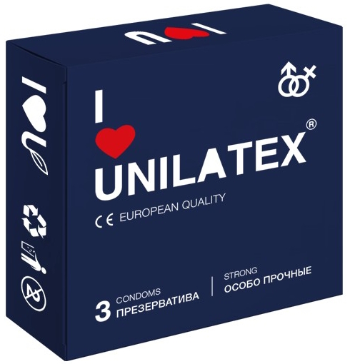 Особо прочные презервативы Unilatex Extra Strong 3 шт