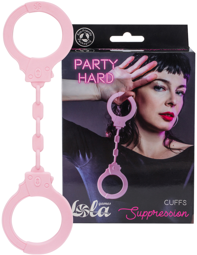 Силиконовые наручники Party Hard Suppression Pink