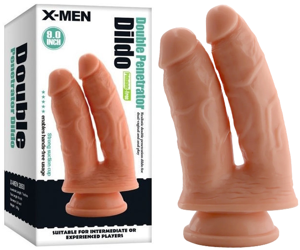 Двойной фаллоимитатор X-Men Double Penetrator Dildo 