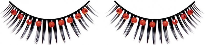 Накладные ресницы с красными стразами Baci