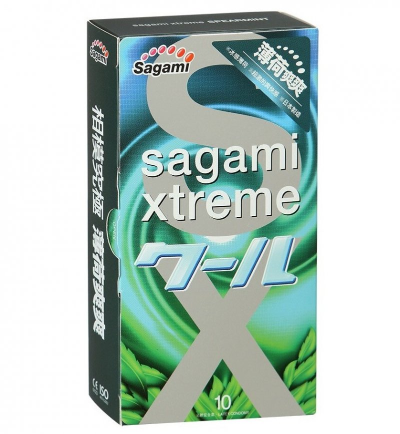 Презервативы с мятой Sagami Xtreme Mint 10 шт