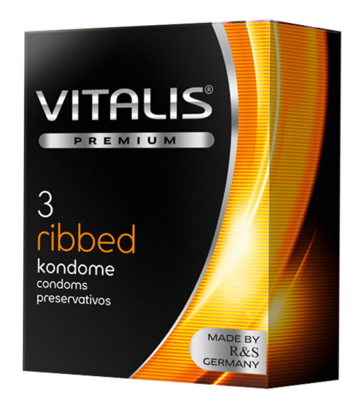 Презервативы Vitalis Premium №3 Ribbed ребристые