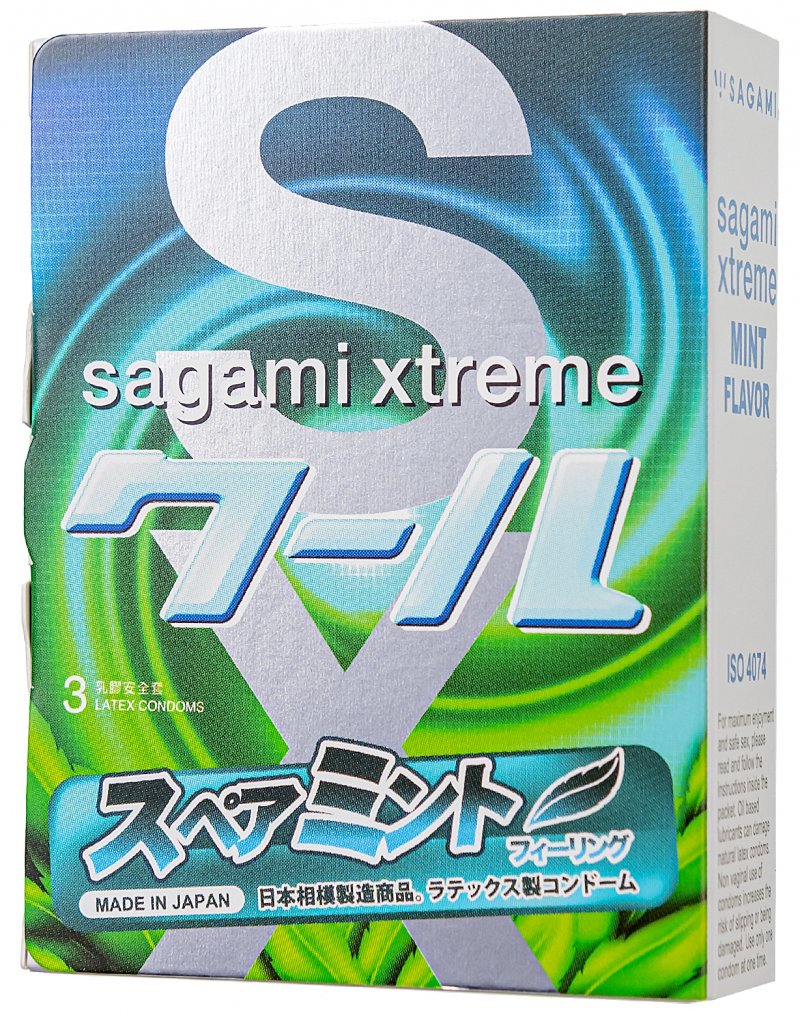 Презервативы с мятой Sagami Xtreme Mint 3 шт